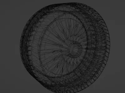 Hyundai Santa Fe 2024 wheel  Low-poly 3D model