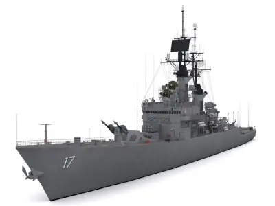 CG 17  -  USS Harry E Yarnell Low-poly 3D model