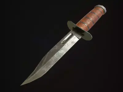 Dagger Game lowpoly Free low-poly 3D model