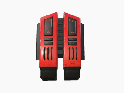 Jetpack F04 Red Black - SciFi Character Design Low-poly 3D model