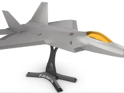 F 22 Raptor in two scales 3D print model