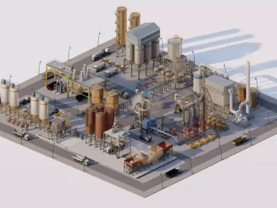 Industrial Factory-Factory building 3D model