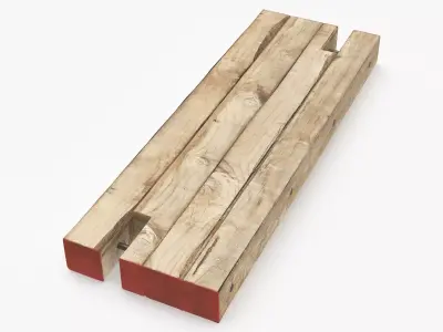Wooden Crane Mats 01 3D model