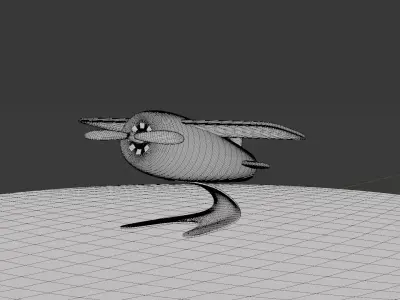 Miniature Propeller Toy Airplane 3D model