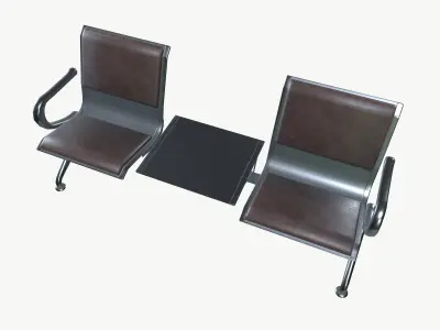 Industrial bench Low-poly 3D model