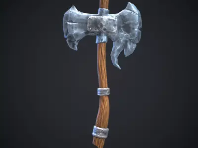 Stylized axe  Low-poly 3D model buy