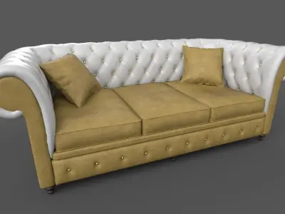Chesterfield Sofa - 6 versions 3D model