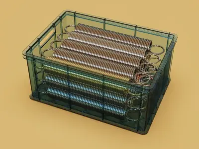 Box with Springs 3D model