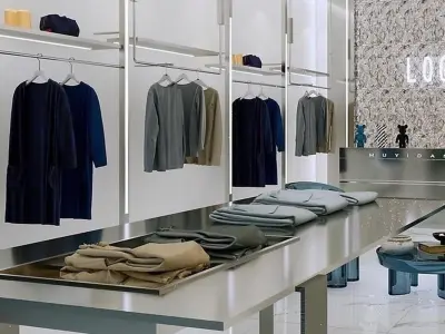 shop fashion Clothes brand Modern 3D model