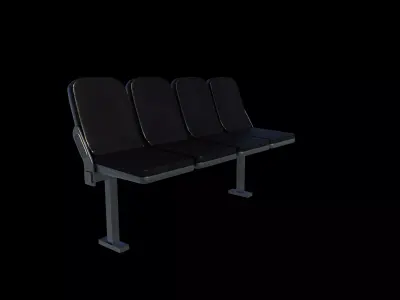 Waiting Room Chairs 02 3D model