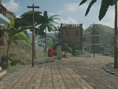 Tropical Village 3D model