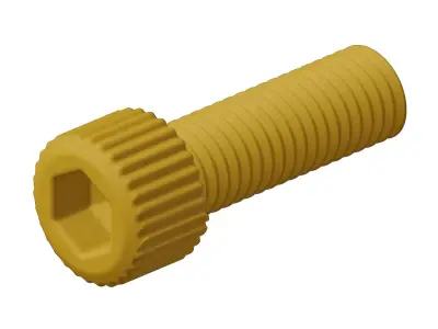 Plastic Socket Bolt Toy 3D model