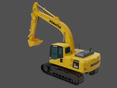 Komatsu PC200-8 Excavator 3D model