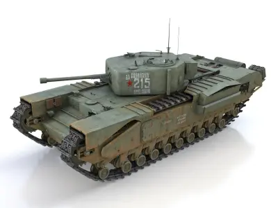 Churchill MK IV - 215 - Soviet  Army 3D model