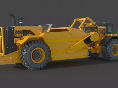 Wheel Tractor Scraper 637K 3D model