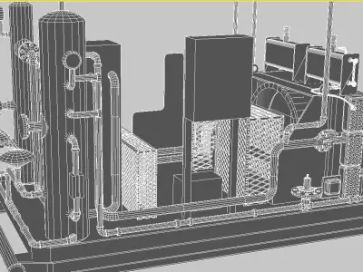 Industrial Compressor Skid 3D model