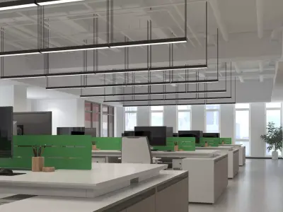 Office interior design 3D model