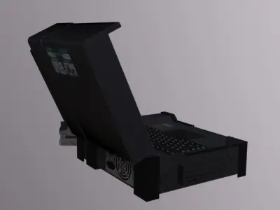 Military Computer Laptop Low-poly 3D model
