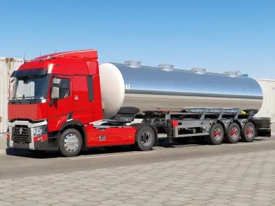 Renault T Tanker Truck 3D model