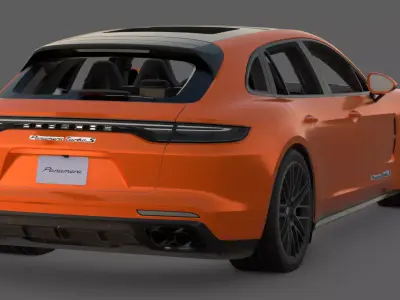 2021 Porsche Panamera Turbo S Sport Turismo 3D Model 3D model