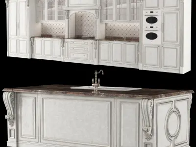 classical kitchen 2 3D model