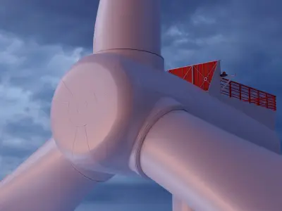 Modern Wind Turbine 3D model
