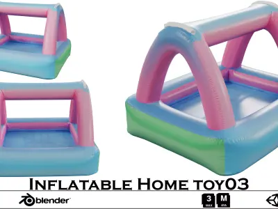 Inflatable home toy 03 Low-poly 3D model