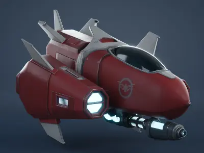 Stylized Star Fighter 3D model