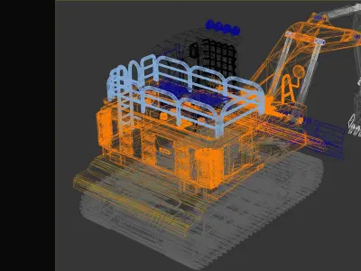 excavator 3D model 8