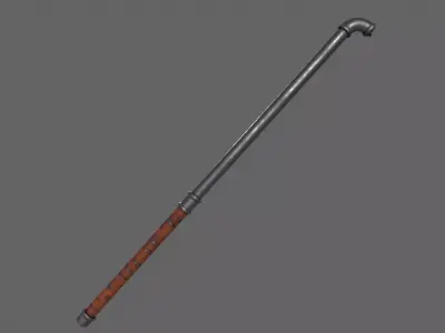 PBR Pipe Weapon V1e Low-poly 3D model