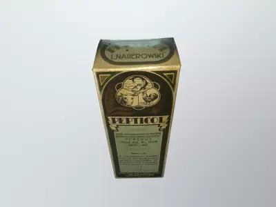Vintage Pharmaceutical Box - Realistic 3D Medicine Box 4K Free 3D model