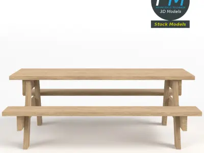 Picnic table 3D model