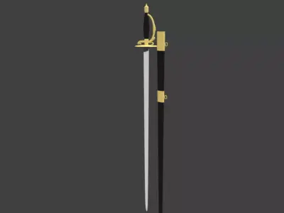 Sword of napoleonic era officer 3D model