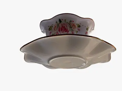 Antique Cup of Tea Low-poly 3D model