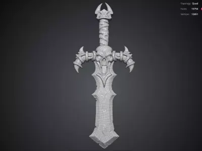 Skull Sword 3D model purchase