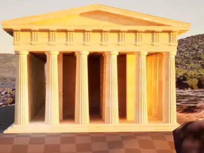 Ancient Greek Temple Doric Order Low-poly 3D model