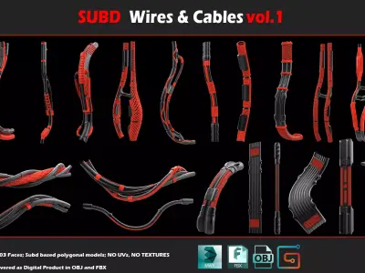 Subd Cables and Wires vol 1 3D model