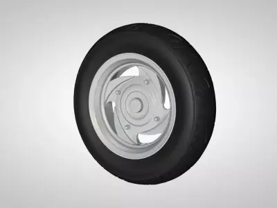 sym mio 50 tire Low-poly 3D model