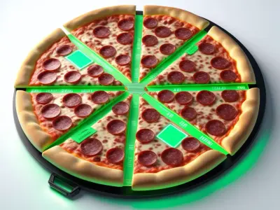 Futuristic Cyber Pizza Model 3D model