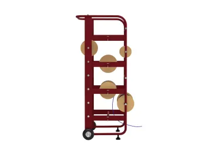 Industrial Wire Roll Trolley 3D model purchase
