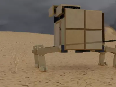 Robot Walker Low-poly 3D model