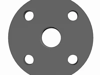 PVC Fixed Flanges - BSP Female Connection Free 3D model