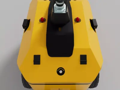 Sherpa 10k industrial vehicle package carrier Low-poly 3D model