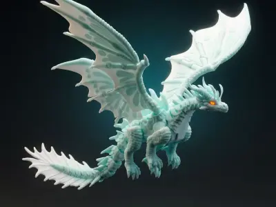 SeaWing SilkWing Hybrid Dragon STL  3D print model