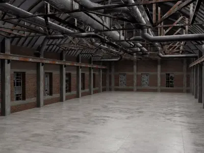Warehouse Interior 3D model 2