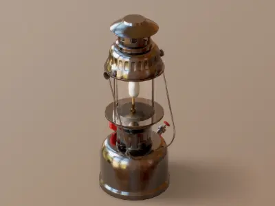 Gas Lamp Low-poly 3D model