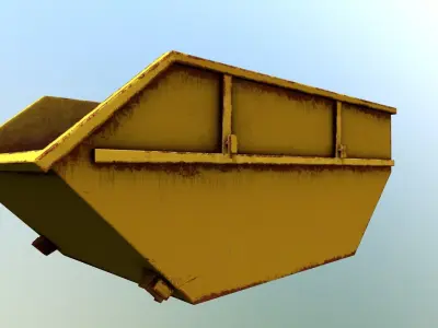 Garbage Container Low-poly 3D model get