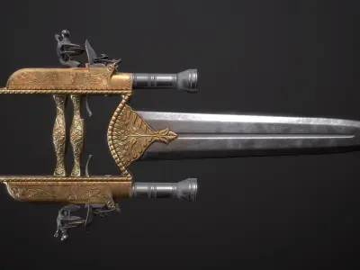 Collection of Flintlock Katars 3D Model Pack