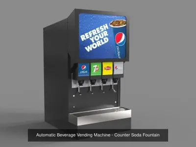 Various Beverage Dispenser Machines 3D Model Pack