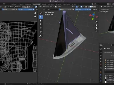 sailing boat Low-poly 3D model by 3dlowpoly